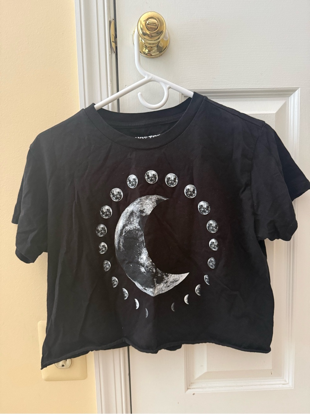 Hot Topic Black Graphic Tee with White Logo